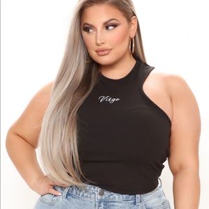 “Virgo Sign Tank Top” - Black ; Fashion Nova